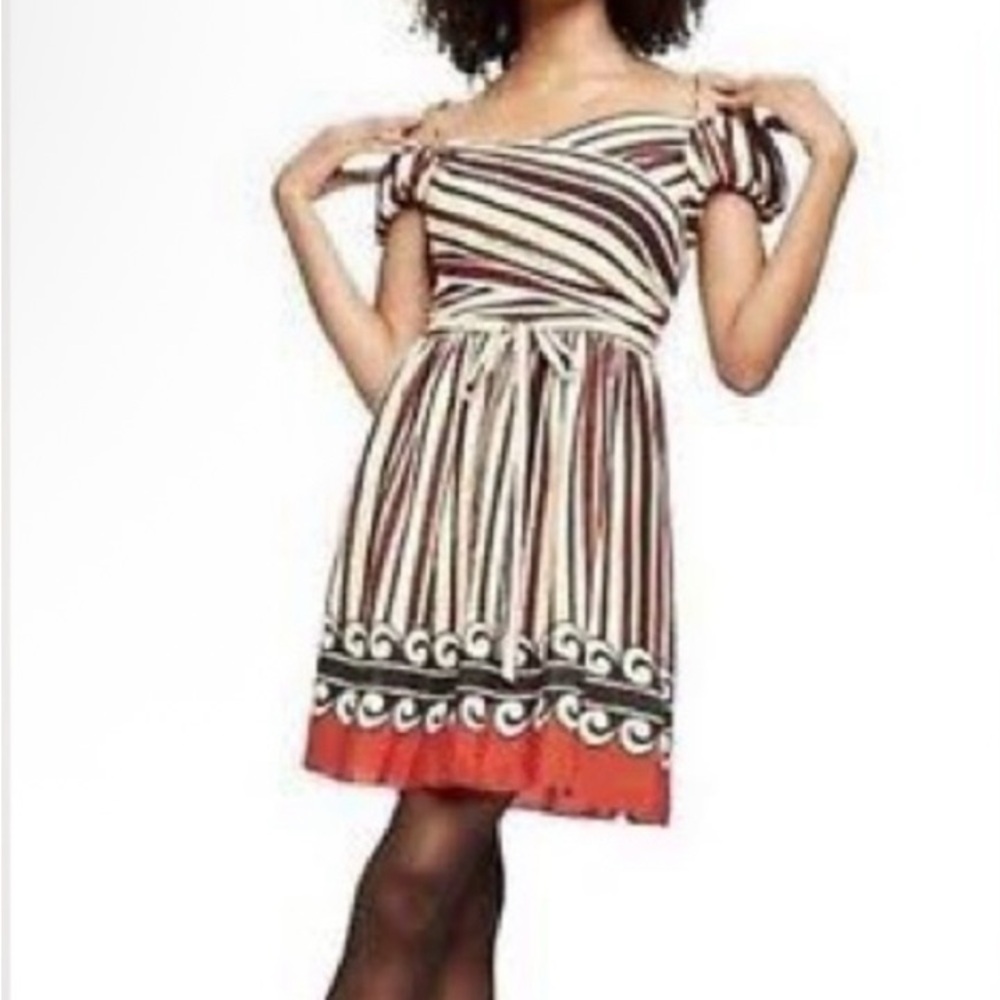 Anna Sui  for Target Multicolor Striped Patterned Mini Dress Juniors Size 7